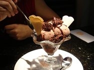 Abanico de helado con frutos secos