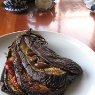 Abanicos de berenjenas al horno