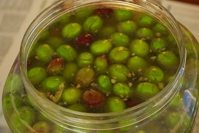 Aceitunas verdes partidas