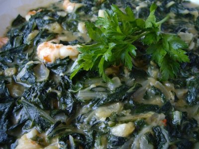 Acelgas con gambas