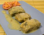 Acelgas rellenas 1 crema de puerros