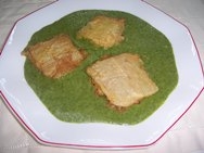 Acelgas rellenas con crema de verduras