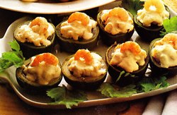 Aguacates con gambas