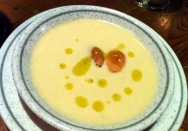 Ajoblanco con mejillones