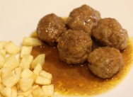 Albóndigas al curry en microondas