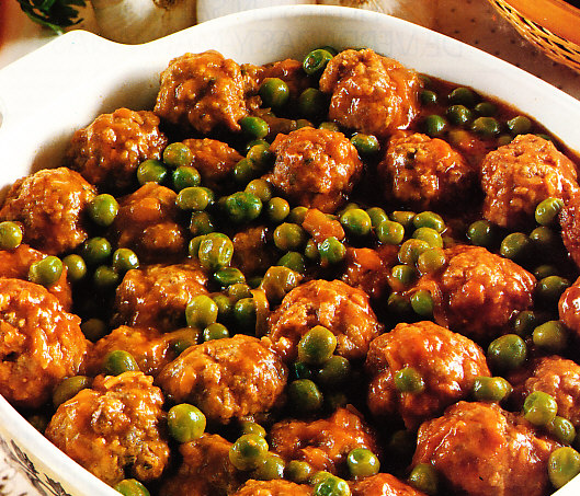 Albóndigas con guisantes