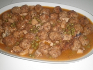 Albondigas de conejo con sepia