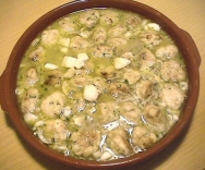 Albóndigas de rape y sepia