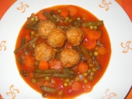 Albondigas de sardinas a la jardinera