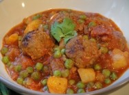 Albóndigas de ternera en salsa al microondas