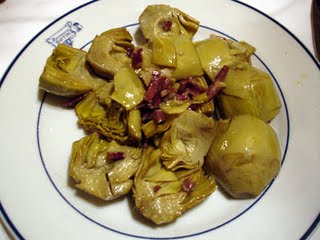 Alcachofas al vino de Montilla