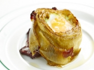 Alcachofas cocidas rellenas