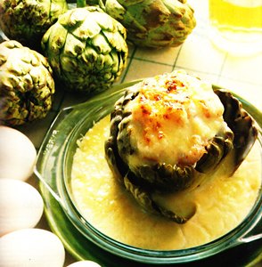 Alcachofas con huevos