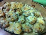 Alcachofas con salsa bechamel