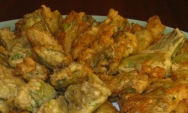 Alcachofas rebozadas con crema de acelgas