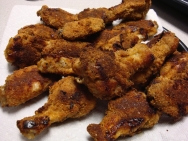 Alitas de pollo rebozadas