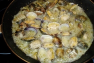 Almejas al coñac