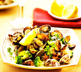 Almejas con brócoli
