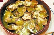 Almejas en salsa de coco