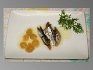 Arenques con uvas