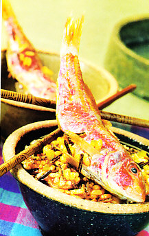Arroces variados con salmonetes