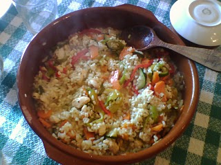 Arroz a la cazuela con pollo