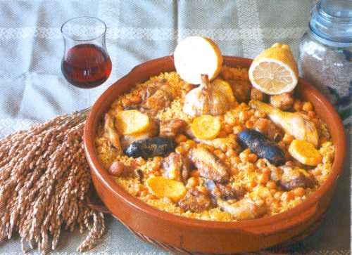 Arroz al horno con judías y nabos