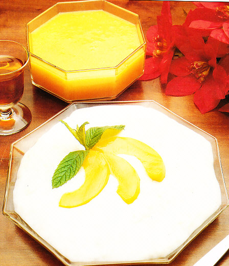 Arroz al melocotón