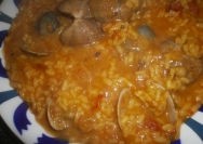 Arroz caldoso con almejas