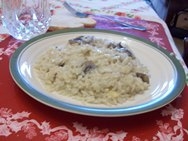 Arroz caldoso con queso Roncal