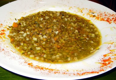 Arroz campesino con lentejas