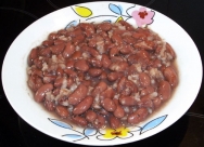 Arroz con alubias rojas