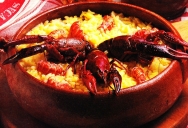 Arroz con cangrejos de río