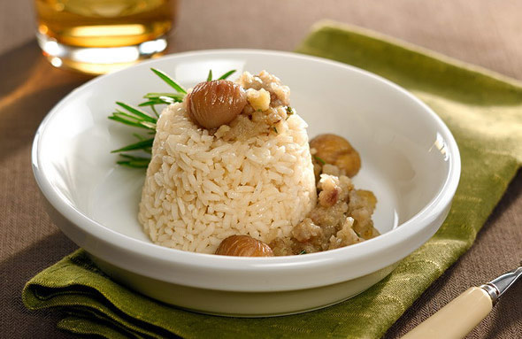 Arroz con castañas