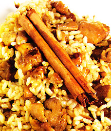Arroz con cordero y espécies