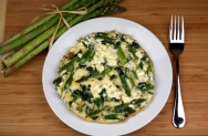 Arroz con espárragos y queso