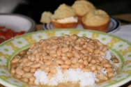 Arroz con judías blancas