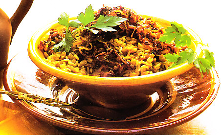 Arroz con lentejas y especias