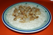 Arroz con peras y nueces