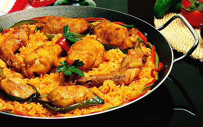 Arroz con pollo y conejo