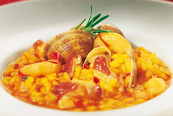 Arroz con pulpo y almejas