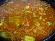 Arroz con rabo de ternera y verduras