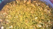 Arroz con sepia y verduras