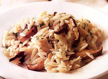Arroz con setas de calabaza