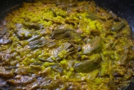 Arroz con setas y alcachofas