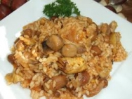 Arroz con setas y castañas