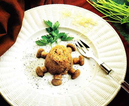 Arroz con setas