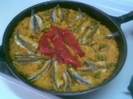 Arroz de sardinas y alcachofas