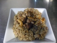 Arroz frito con higadillos y mollejas