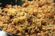 Arroz frito con higaditos y mollejas